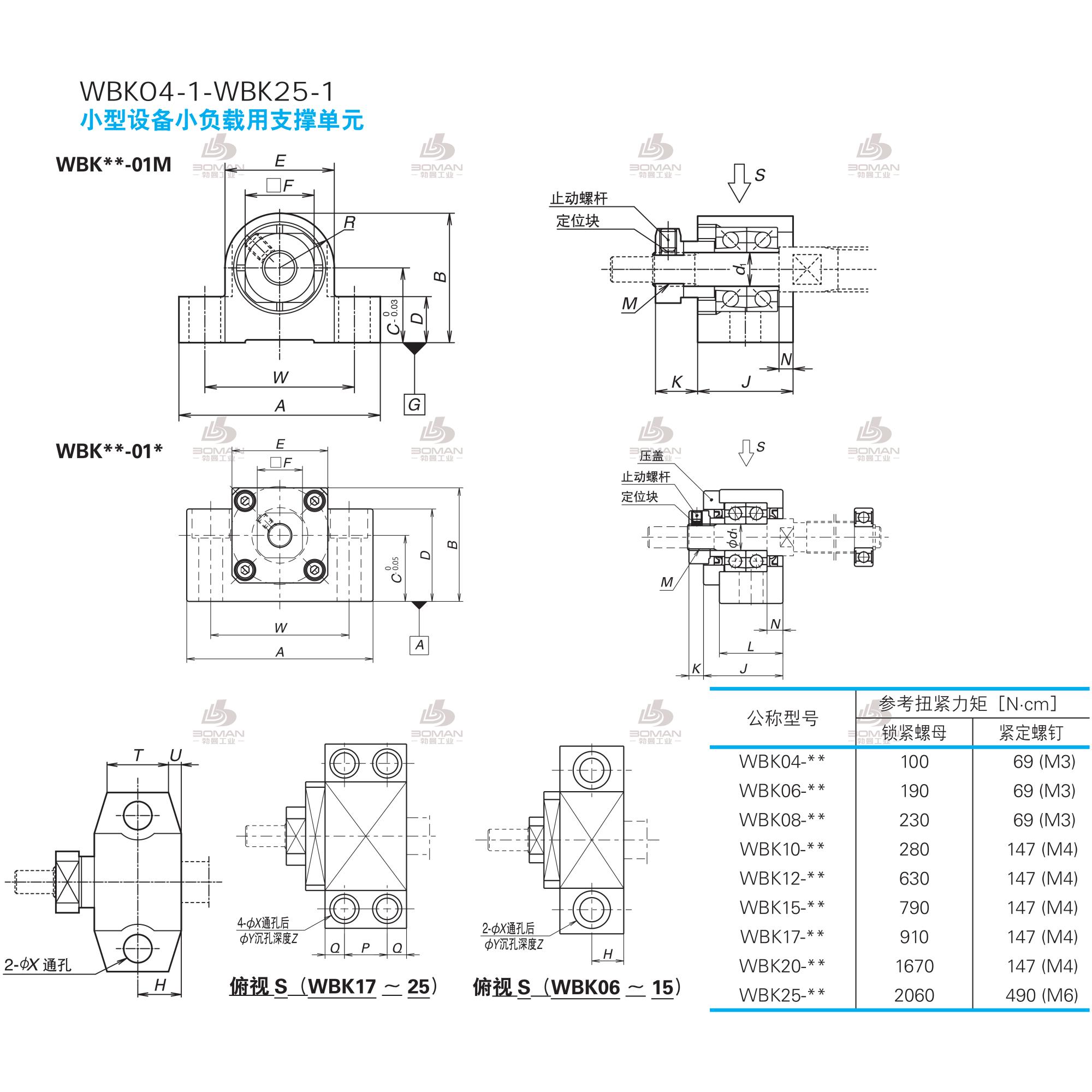 WBK08-01A-NSK丝杠支撑单元