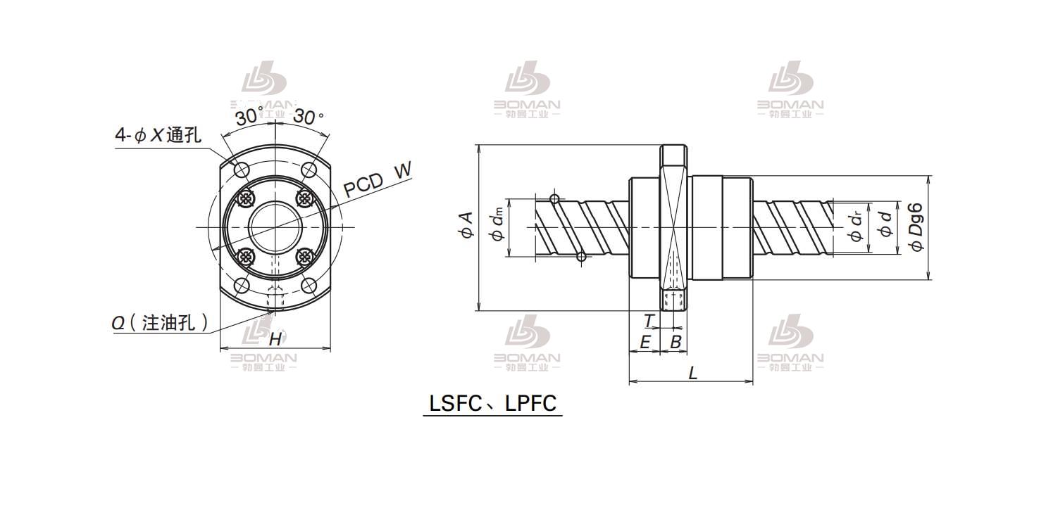 LSFC1616-3-LPFC滚珠丝杠