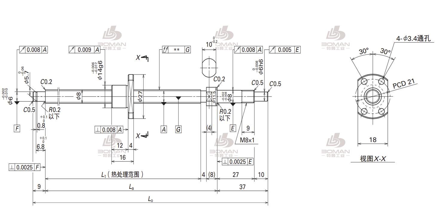 W0801MA-2Y-C3T1-MA标准滚珠丝杠