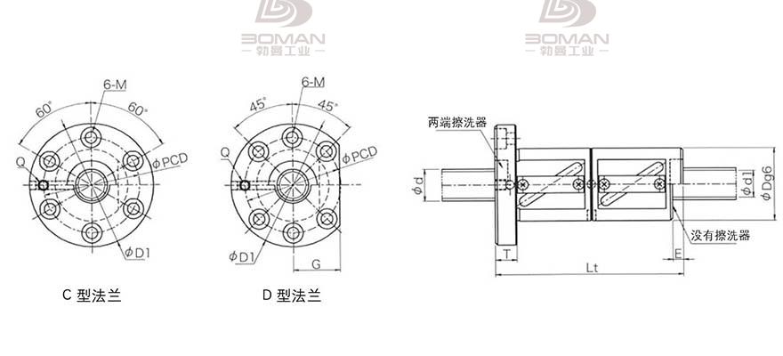 KURODA GR7016FD-DAPR 黑田丝杆替换尺寸图片