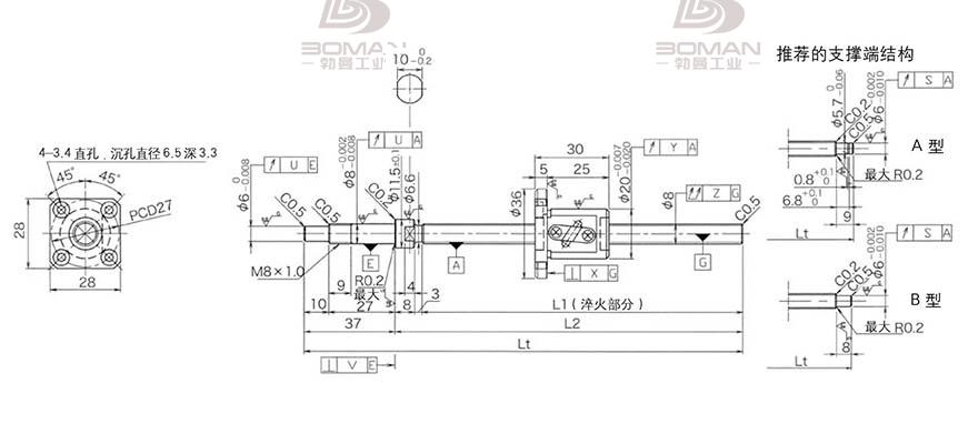 KURODA GP0802DS-AAFR-0250B-C3S 黑田精工的滚珠丝杆怎么样