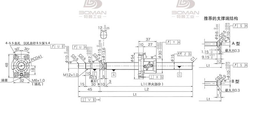 KURODA GP1502DS-BAPR-0300B-C3S 黑田丝杆中国区代理