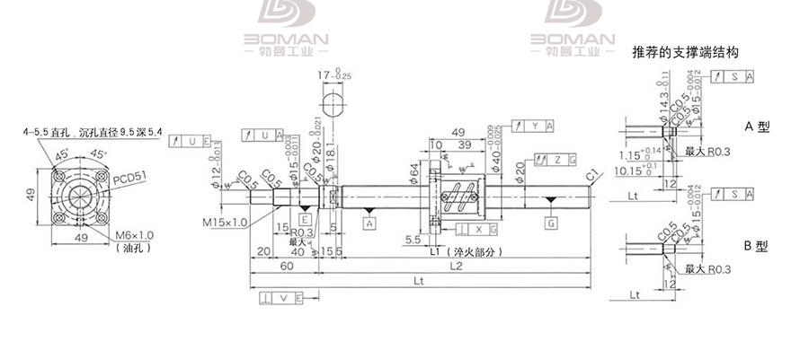 KURODA GP2004ES-AALR-0605B-C3S 日本黑田精工丝杆如何