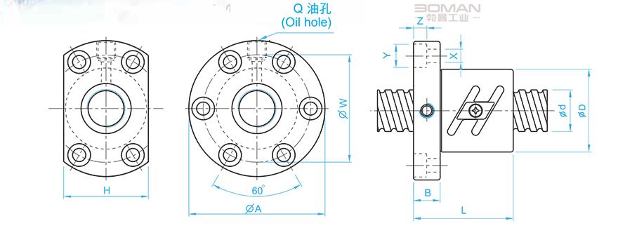 TBI SFT08020-5 tbi滚珠丝杠外循环缺点