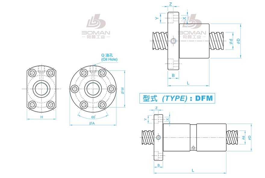 TBI SFM03205-4 tbi滚珠丝杆连接器