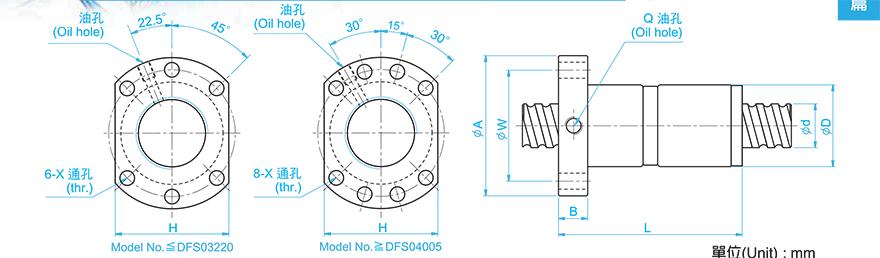 TBI DFS04008-4.8 tbi滚珠丝杆模型