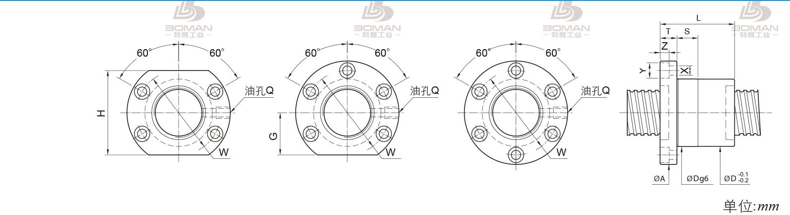 PMI FSIC4005-6 pmi梯形丝杆