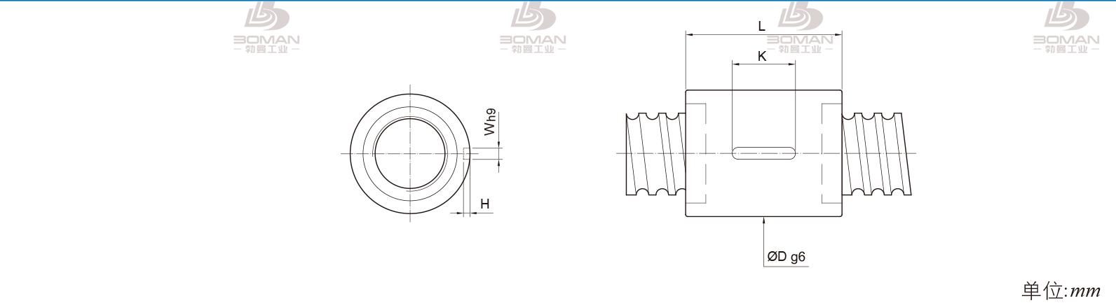 PMI RSIC5010-6 pmi滚珠丝杠的轴环作用