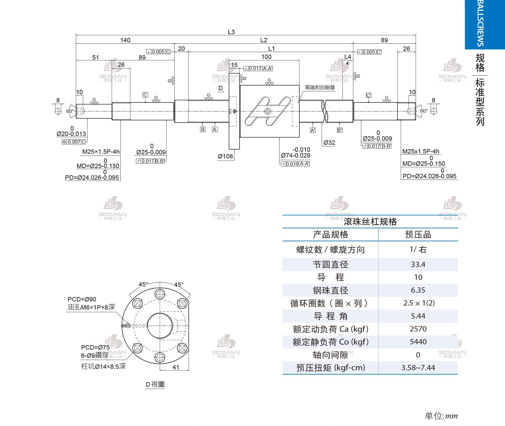 PMI 1R32-10B1-1FOWC-780-1029-0.018 pmi丝杆和上银那家好