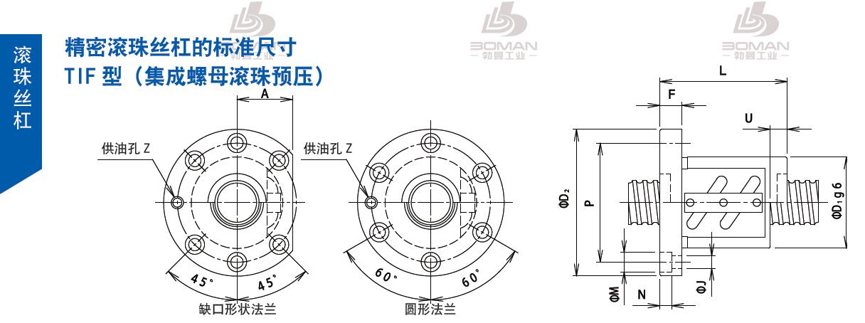 TSUBAKI 50TIFC8 tsubaki数控滚珠丝杆规格