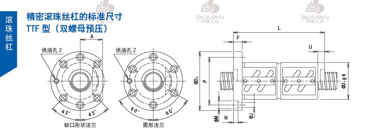 TSUBAKI 25TTFA10 tsubaki滚珠丝杠样本