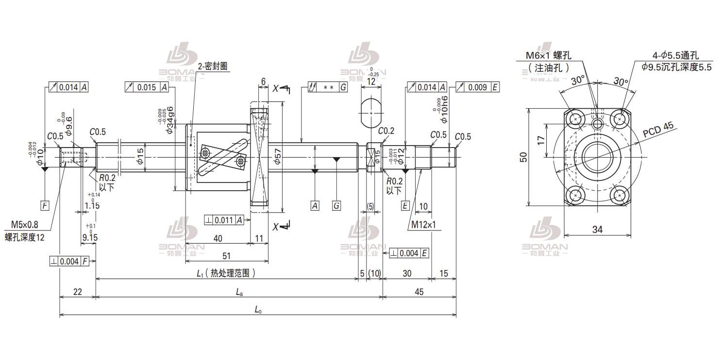 NSK W1505FA-2-C5T10-SA标准滚珠丝杠